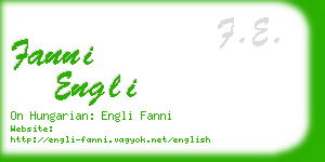 fanni engli business card